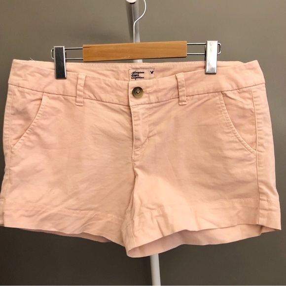 American Eagle Pastel Pink Medium Rise Wide Leg Casual Shorts. Size 10 - Picture 14 of 14